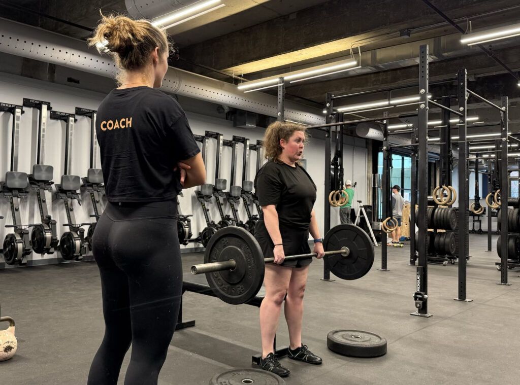 Emily coaching a client